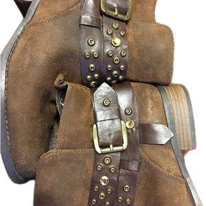 Guess Sabra Brown Suede Rhinestones Studde…